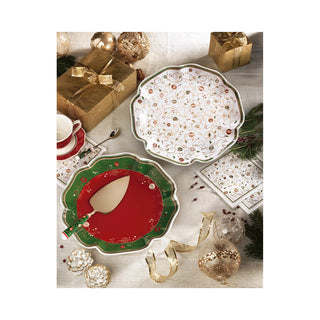 Brandani Piatto da Portata Natalizio Decoro Tempo di Festa D31 cm