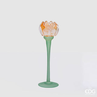 EDG Enzo De Gasperi Water Lily Candle Holder H25 cm Orange