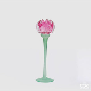 EDG Enzo De Gasperi Water Lily Candle Holder H25 cm Fuchsia