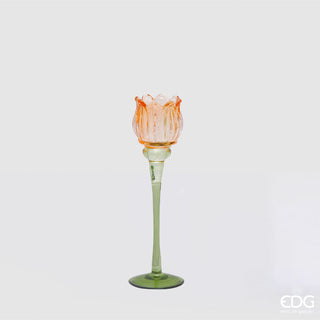 EDG Enzo De Gasperi Tulip Candle Holder H22 cm Orange