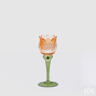 EDG Enzo De Gasperi Tulip Candle Holder H19 cm Orange
