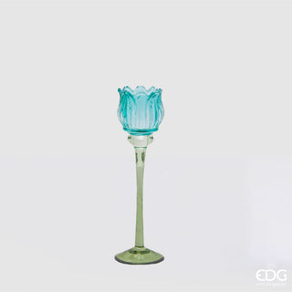 EDG Enzo De Gasperi Tulip Candle Holder H22 cm Light Blue