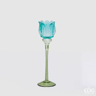 EDG Enzo De Gasperi Tulip Candle Holder H27 cm Light Blue