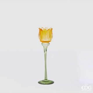 EDG Enzo De Gasperi Tulip Candle Holder H22 cm Yellow