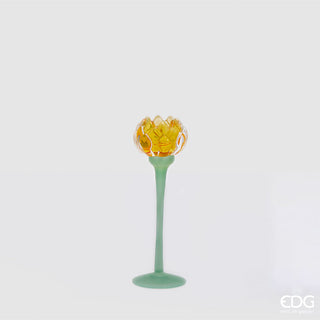 EDG Enzo De Gasperi Water Lily Candle Holder H17.5 cm Yellow
