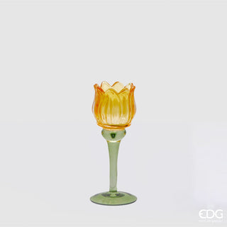 EDG Enzo De Gasperi Tulip Candle Holder H19 cm Yellow