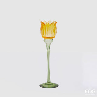 EDG Enzo De Gasperi Tulip Candle Holder H27 cm Yellow