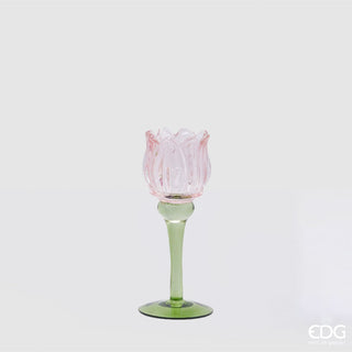 EDG Enzo De Gasperi Tulip Candle Holder H19 cm Pink