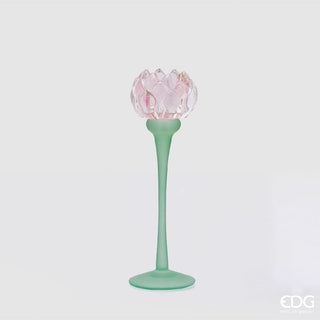 EDG Enzo De Gasperi Water Lily Candle Holder H25 cm Pink