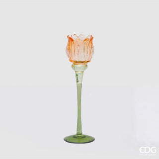 EDG Enzo De Gasperi Tulip Candle Holder H27 cm Orange
