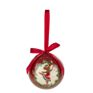 Cotton Clouds Set of 14 Christmas Balls with Bear Box D7.5 cm