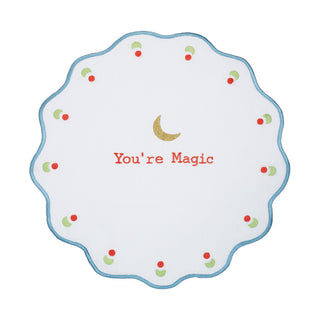 Baci Milano Mamma Mia Embroidered Round Placemat D38 cm You're Magic