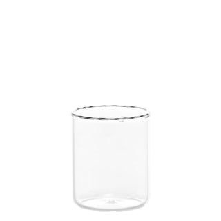 Zafferano Set 6 Tumbler Intrecci 46cl in Vetro Bianco Nero