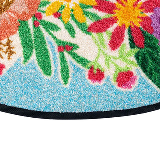 Wash + Dry Welcome Round Blooming Rug 50x85 cm