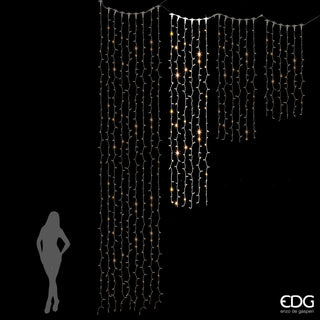 EDG Enzo De Gasperi Cascata Led da Esterno 3 Metri 180 Maxi Led Prolungabile
