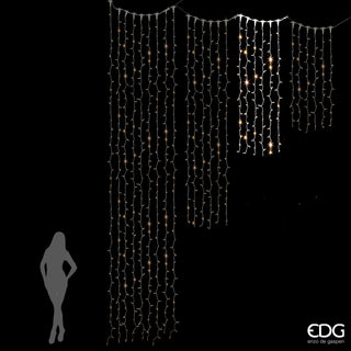 EDG Enzo De Gasperi Cascata Led da Esterno 2 Metri 120 con Maxi Led Prolungabile