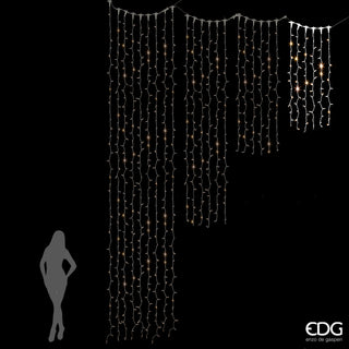 EDG Enzo De Gasperi Cascata Led da Esterno 1,5 Metri con 90 Maxi Led Prolungabile