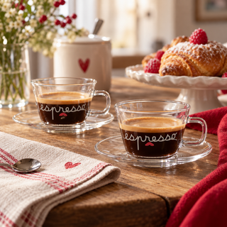 Simple Day Set 2 Piattini Cuore Espresso