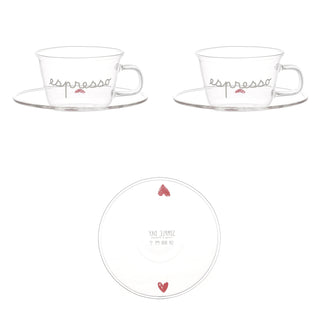 Simple Day Set 2 Piattini Cuore Espresso