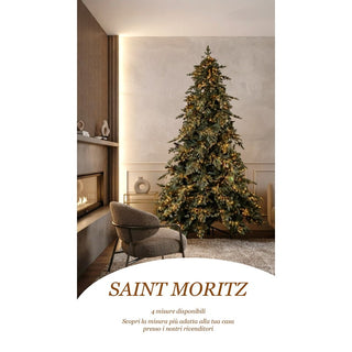 Fiori di Lena Albero di Natale St Moritz cm 3000 Mini Led H180 D125 cm