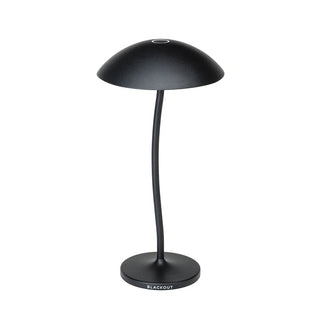 Lámpara de mesa con vástago inalámbrico recargable Blackout negra