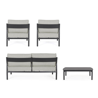 Andrea Bizzotto Salotto da Esterni Sirius Vapor in Alluminio Antracite