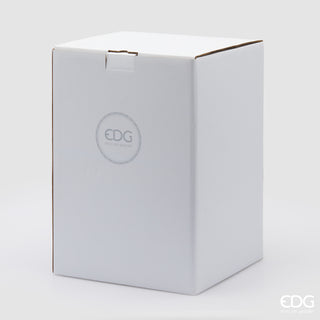 EDG Enzo De Gasperi Vaso Righe con Bordo H13 D12 cm in Vetro