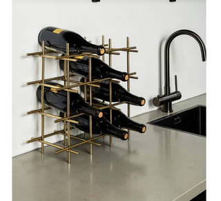 PTMD Collection Portabottiglie Gordo in Ottone Oro