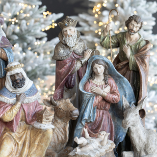 Hervit Creations Set 8 Pieces Nativity Ancient Wood H46 cm