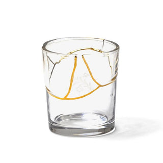 Seletti Bicchiere Acqua Kintsugi in Vetro H10 D8.5 cm
