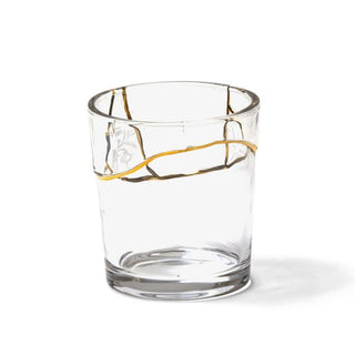 Seletti Bicchiere Acqua Kintsugi in Vetro H10 D8.5 cm