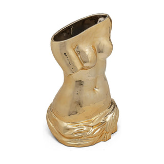 Jarrón Seletti Milo de cerámica Al. 38,5 cm Oro