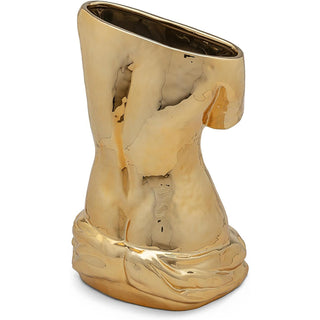 Seletti Milo Vase in Ceramic H38.5 cm Gold