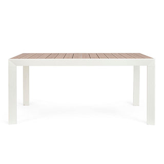 Andrea Bizzotto Tavolo Allungabile Belmar Vapor 220 x 340 x 100 cm in Alluminio con Effetto Legno