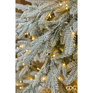 EDG Enzo De Gasperi Albero di Natale Pino Cortina Innevato 210 cm con 2500 Mini Led