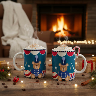 Bialetti Set 2 Tazze Natalizie in Porcellana