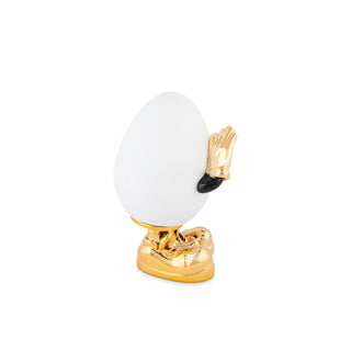 Mia Design Egg Hands Heart H28 cm in Gold and White Resin