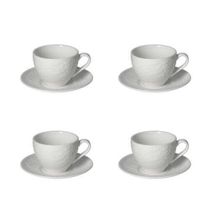 Andrea Fontebasso Tognana Set 4 Tazze Cappuccino 200 cl Etoile Bianco