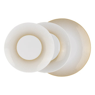 Weissestal 18-teiliges Weihnachtsgeschirr-Set, Vintage Goldporzellan