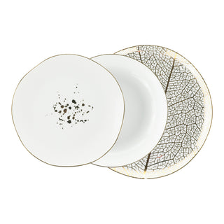 Weissestal 18-teiliges Speiseservice aus weißem Onix-Porzellan von Salvatore Izzo