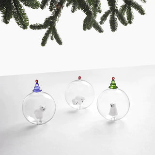 Ichendorf Milano Bear Ball in White Borosilicate Glass