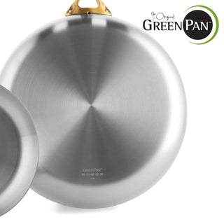 GreenPan Set 2 Padelle Padova Steel 20 + 28 cm