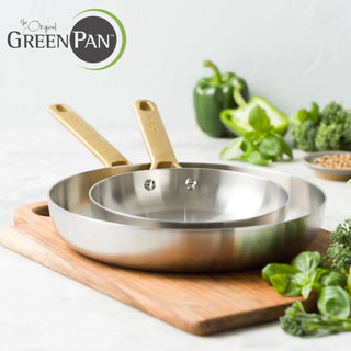 GreenPan Set 2 Padelle Padova Steel 20 + 28 cm
