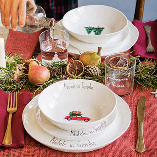 Simple Day 18-Piece Family Christmas Stoneware Dinnerware Set