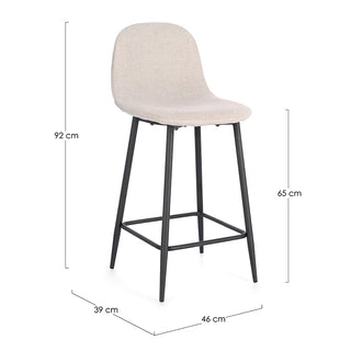 Andrea Bizzotto Sgabello da interni Irelia Beige H92