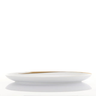 Weissestal Vassoio Ovale Natalizio Vintage Gold Shiro 36 cm in Porcellana