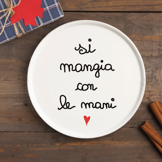 Simple Day Pizza Plate You Eat with Your Hands 31.5 cm