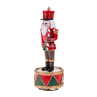 Bianchi Dino Soldatino Schiaccianoci Carillon H22 cm in Resina Rosso