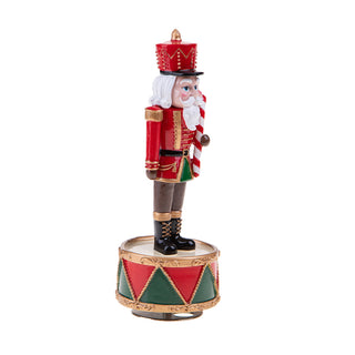 Bianchi Dino Soldatino Schiaccianoci Carillon H22 cm in Resina Rosso