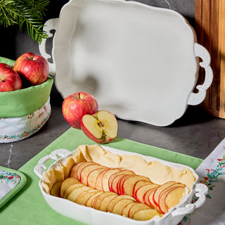 Tognana Pirofila Rettangolare Linea Bistro 39x23x6,5 Cm in Porcellana Bianco